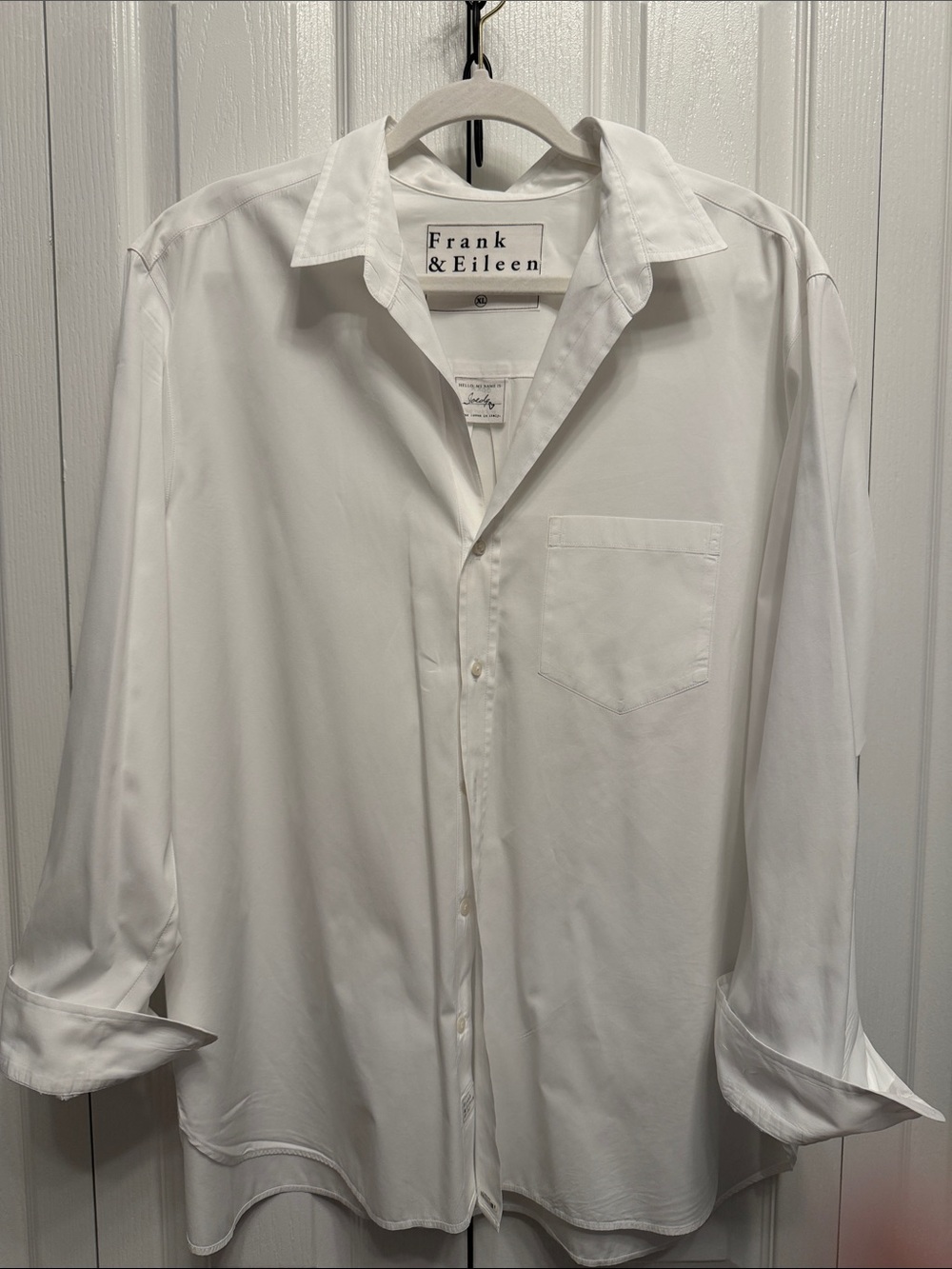 Frank & Eileen White Relaxed Joedy Button-Up Shirt